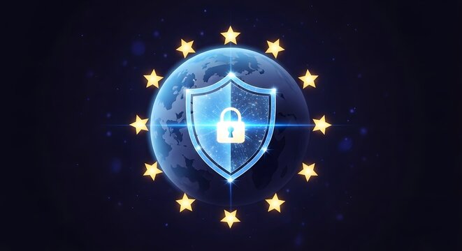 Harmonized EU legislation on cybersecurity & AI. This visual represents compliance with the NIS2 Directive and the EU AI Act, ensuring secure, trustworthy digit