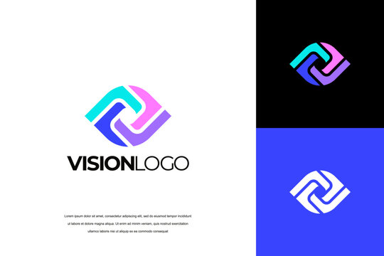 vision logo, eye logo vector idea