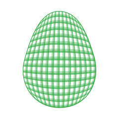 Obraz premium Easter Egg with a pattern Vichy check, French check, gingham - Gingham