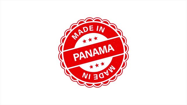 Animation of Made in PANAMA Vintage Stamp Badges Collection, Made in PANAMA Retro Badge & Stamp Logo Collection