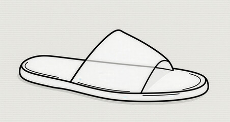 Simple white slide sandal with thick sole and minimalist design perfect for casual comfort