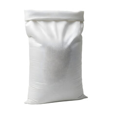 White woven polypropylene bag isolated on transparent background