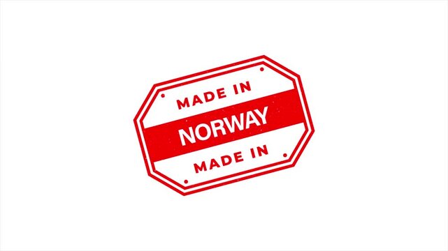 Animation of Made in NORWAY Vintage Stamp Badges Collection, Made in NORWAY Retro Badge & Stamp Logo Collection