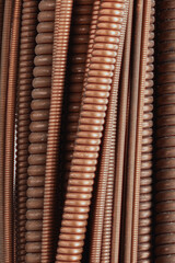 Strings of a musical instrument different sizes, background music.