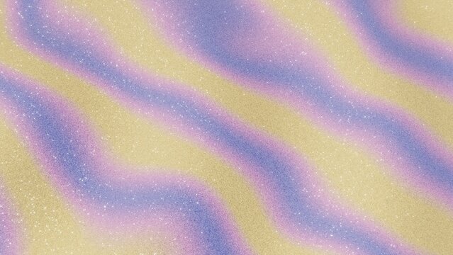 Horizontal 3D abstract whimsical fairy glitter pastel gradient background copyspace, texture waves vibrant pink purple butter yellow sparkle, retro groovy seventies disco funky swirl stripes
