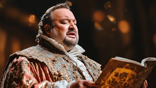 A Priest at Service. The Solemn Liturgy. Reading the Holy Scripture.