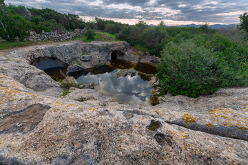 The necropolis of Su Crucifissu Mannu (The great crucifix) near Porto Torres, Sardinia