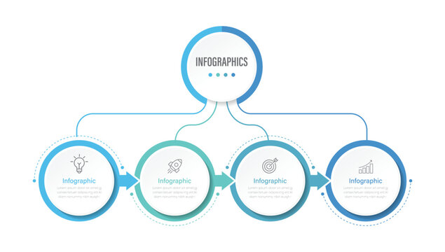 Circular layout diagram with 4 steps, circular layout diagram infographic element template. Can be used for brochure, diagram, workflow, timeline, web design.
