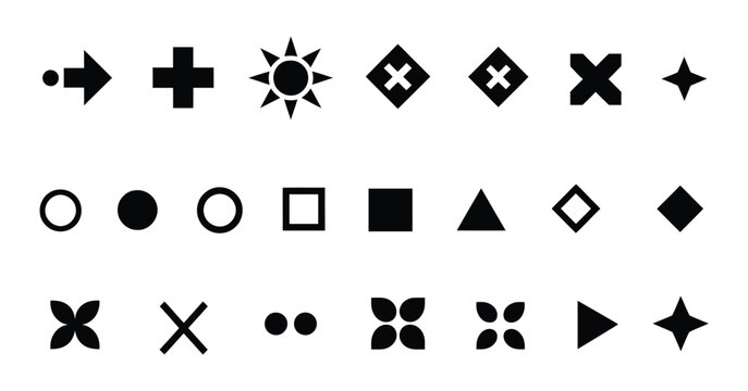 Arrow bullet list icon set design showing fl&egrave;che and arrow symbols, vector illustration ideal for presentation slides and PowerPoint.