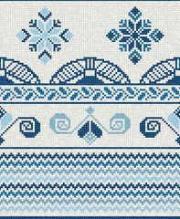 Scandinavian style seamless mosaic tiles pattern