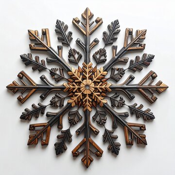 A snowflake ornament.