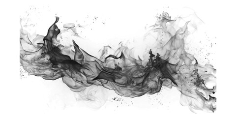 Ethereal gray smoke wisps gently flow on black Mysterious abstract texture atmospheric design element versatile dark © Official Design