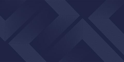 Fototapeta premium Abstract blue glowing geometric lines on dark background. Modern shiny blue rounded square lines pattern. Futuristic technology concept. Suit for poster, cover, banner,