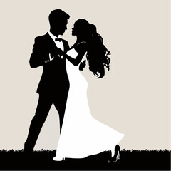 Para nowożeńc&oacute;w tańcząca sw&oacute;j pierwszy taniec