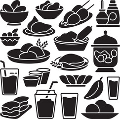 Eid Mubarak silhouettes with mosque and calligraphy