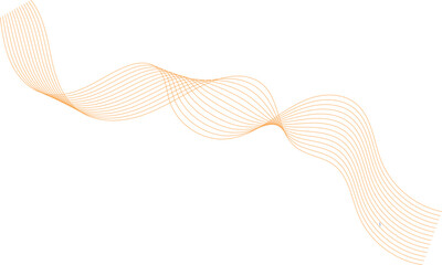 Fototapeta premium Vector illustration of a yellow ribbon isolated on white background featuring a flowing wave pattern with digital blue lines and curved motion elements for a modern business wallpaper design