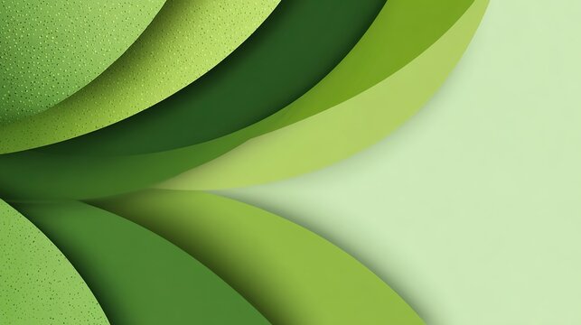 Green Curve Abstract: An artistic, abstract composition featuring undulating curves and shades of green that evoke a sense of calm and natural harmony. 