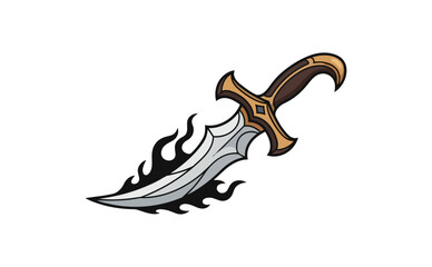 Fototapeta premium Elegant dagger design with metallic blade and decorative handle