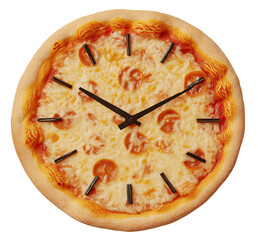 Pizza Shaped Wall Clock Creative Food Concept