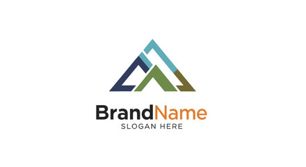Modern Triangle Logo Design Template.
