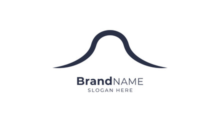 Simple Black Logo Design Template Placeholder.