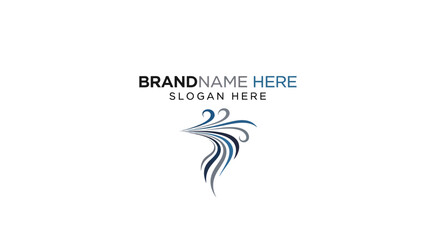 Stylized Bird Logo Design Element.