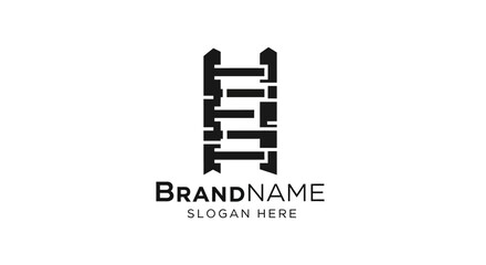 Stylized Ladder Logo Design Element.