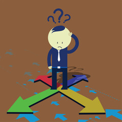 businessman on the top of the road