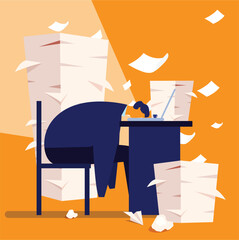 office worker at work