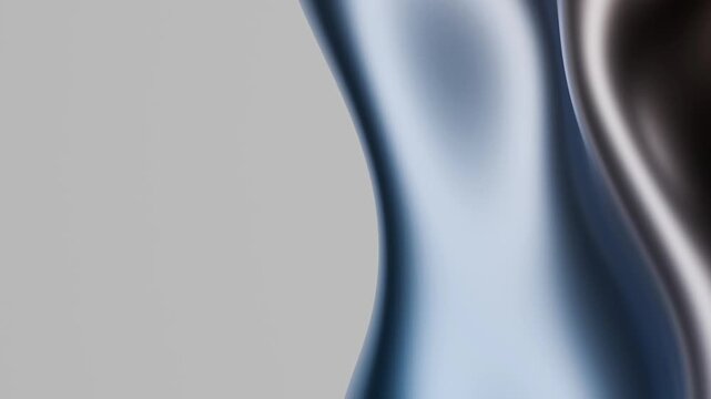 3D rendering of fluid shapes exploring textures and colors with negative space