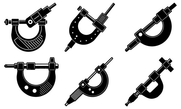 Collection of Various Micrometer Instruments Displayed in a Grid Layout
