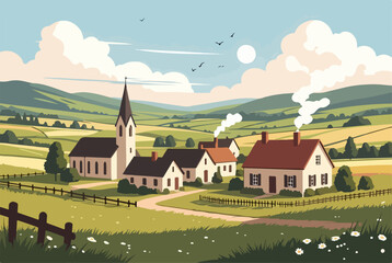 Rural Spring Landscape