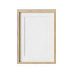 Obraz premium Elegant gold-framed rectangular picture hanging on a plain background isolated on transparent background