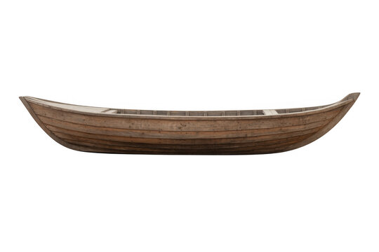 Wooden boat vessel watercraft isolated on a transparent background