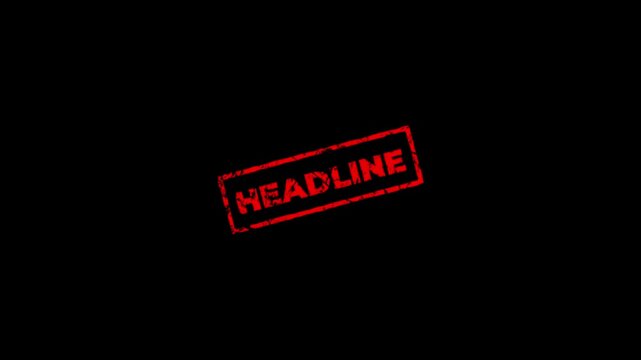 Headline square rubber seal stamp zooming in rectangle frame icon.