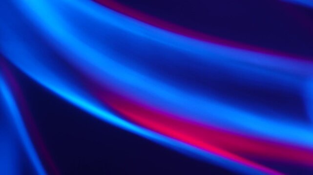 Abstract Neon Light Refractions: Real 4K Camera Footage of Vibrant Flowing Wave Patterns