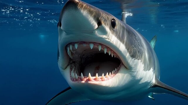Great white shark underwater