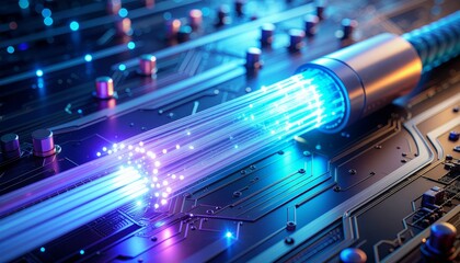 Smart Technology Infrastructure with Fiber Optic Cable and Circuit