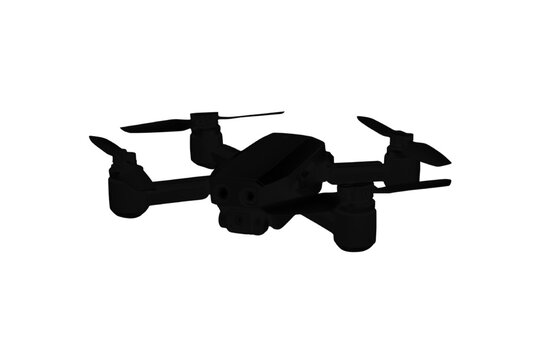 Silhouette of a quadcopter drone