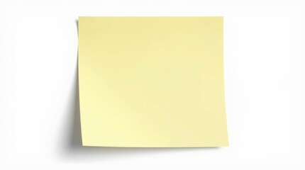 Yellow Sticky Note Reminder Isolated on White Background