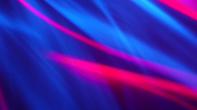 Abstract Neon Light Refractions: Real 4K Camera Footage of Vibrant Flowing Wave Patterns