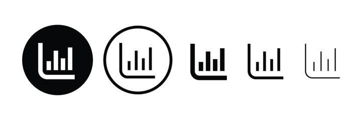 Set of Analytics and Statistics Bar Chart Icon collection.
