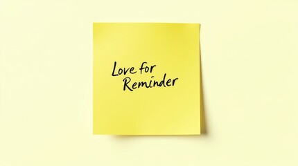 Yellow Sticky Note Reminder Isolated on White Background