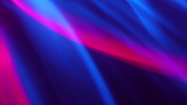 Abstract Neon Light Refractions: Real 4K Camera Footage of Vibrant Flowing Wave Patterns