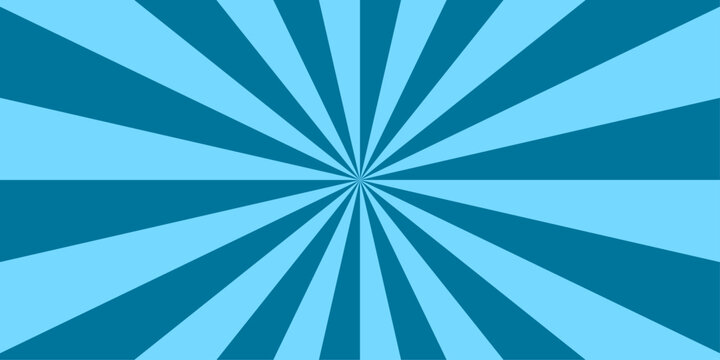 Sunburst Modern retro vintage sunrise blue sunbeam element spiral striped. Spiral starburst and striped pattern abstract geometric retro sunrays line wavy texture.