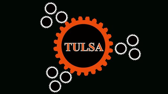 Tulsa, Oklahoma, USA Downtown Skyline