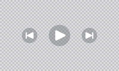 動画再生コントロールを示す再生画面UIテンプレート