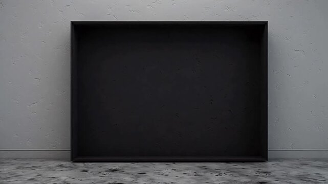 Empty black frame against textured wall