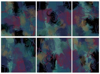 Abstract image for printing. Picture for modern interiors. The picture is painted by hand on a tablet. © neurostructure