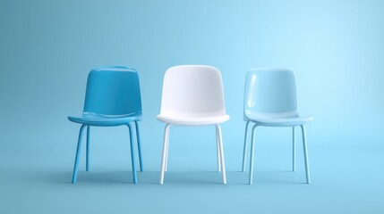 Obraz premium Colorful chairs bring calm indoors